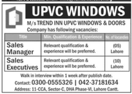 Upvc Windows Job Vacancies